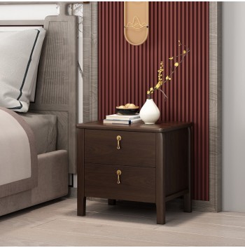 Classic Walnut Bedside Table