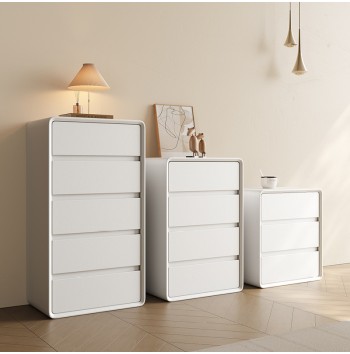 Elegant Leather Upholstered Bedside Table